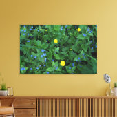 Speedwell en Buttercups Canvas Afdruk (Insitu (Woonkamer))
