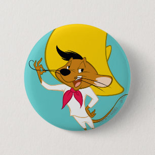 SPEEDY GONZALES™ Mustache Ronde Button 5,7 Cm
