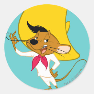 SPEEDY GONZALES™ Snorhaar Ronde Sticker