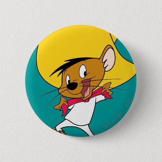 SPEEDY GONZALES™ Stropdas Ronde Button 5,7 Cm (Voorkant)