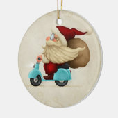 Speedy Santa Claus Keramisch Ornament (Links)