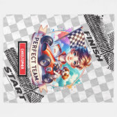 Speedy Sport Auto Deken Racing Little Boy Gift (Voorkant (Horizontaal))