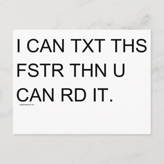 Speedy Texter Briefkaart (Voorkant)