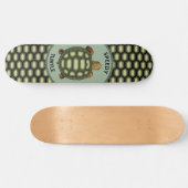 Speedy Tortoise & Shell Pattern in Green & Black Skateboard (Horizontaal)