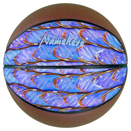 Speel als een meisje! Aangepaste vlindervleugels Basketbal (Voorkant)