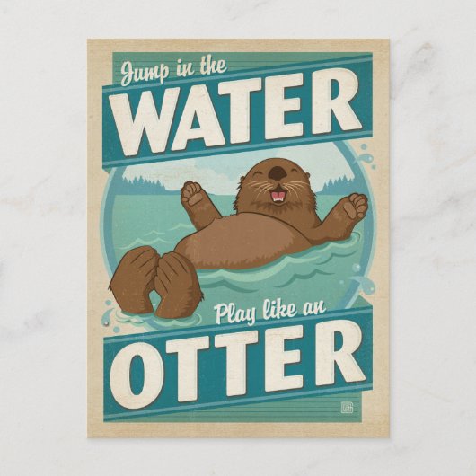Speel als een otter briefkaart (Voorkant)