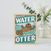 Speel als een otter briefkaart (Staand voorkant)