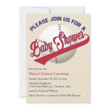 Speel bal Baseball Baby shower Uitnodiging