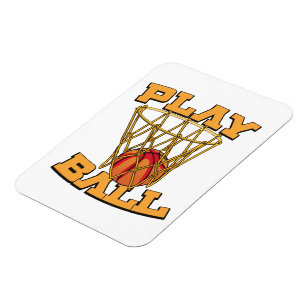 Speel Bal Basketbal. Magneet