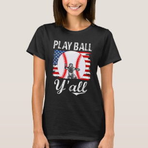 Speel bal Y alle honkbal spel en speler spelen B T-shirt