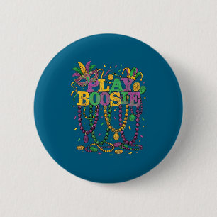 Speel Boosie Kralen Mardi Gras Carnaval Louisiana Ronde Button 5,7 Cm