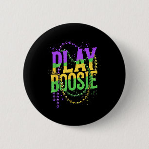 Speel boosie kralen mardi gras carnaval louisiana ronde button 5,7 cm
