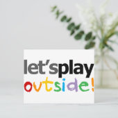 Speel buiten! briefkaart (Staand voorkant)