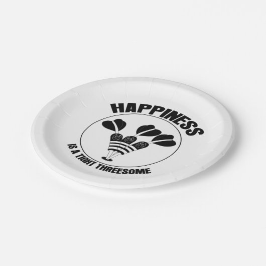 Speel Dart Geluk is een taai trioof Papieren Bordje (Gekanteld)