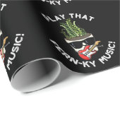 Speel dat Fern-ky Music Funny Plant Pun Dark BG Cadeaupapier (Rol Hoek)