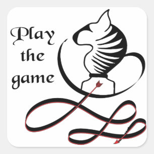 Speel de GAME Bull Terrier af Vierkante Sticker