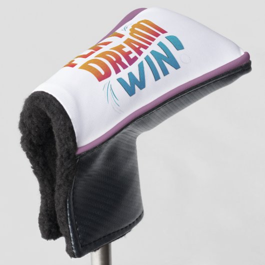 Speel droomwinst golfheadcover (3/4 voorkant)