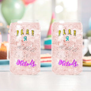 Speel een melodie blikvorm glas