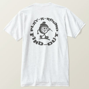 Speel een ronde, kom erachter Vintage logo grappig T-shirt