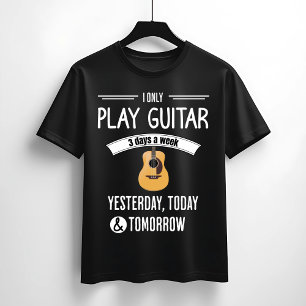 Speel gitaar elke dag leuk ontwerp t-shirt