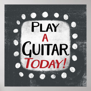Speel gitaar vandaag Poster Wall Art