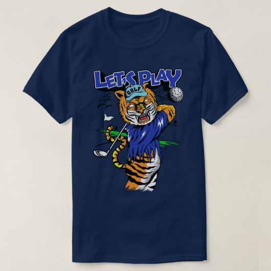 Speel golf als tijger t-shirt (Design voorkant)