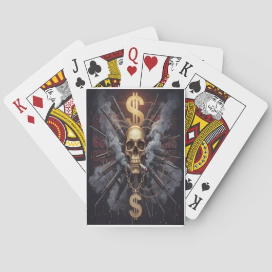 Speel hard katd pokerkaarten (Achterkant)