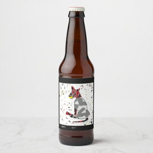 Speel Hard, leeg Bier Etiket (Voorkant)