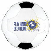 Speel hard of ga naar de webblauwe gele grafische  voetbal (Voorkant)