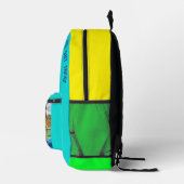 Speel hard, speel eerlijk bedrukte rugzak (Rechts)