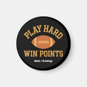Speel Hard, Win Punten Retro Game Day Sporten Magneet