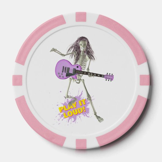 Speel het hard!  poker chips (Voorkant)