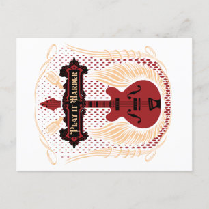 Speel het harder Gitarre Briefkaart