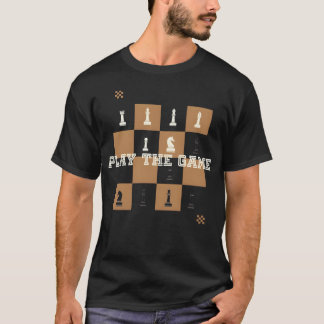 Speel het schaakspel meisje retro t-shirt