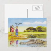 Speel het waar het ligt briefkaart (Voorkant / Achterkant)