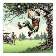 Speel het waar het ligt - Golf Art Print