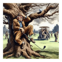 Speel het waar het ligt - Golf Art Print
