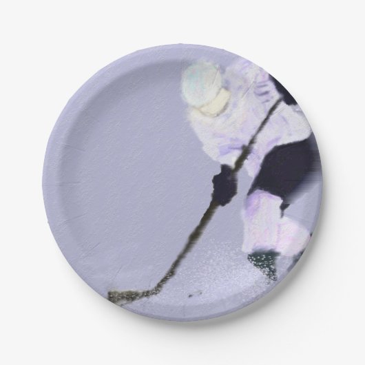 Speel Ice Hockey Art Papieren Bordje (Voorkant)