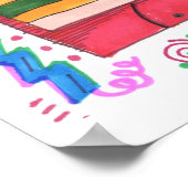 Speel iets met Cool Fun Music Mixtape Art Poster (Hoek)