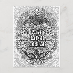 Speel lachdroom - Positieve Quote's Briefkaart