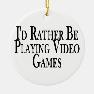 Speel liever videogames keramisch ornament
