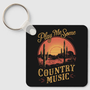 Speel Me Wat Country Music Western Cowboy Vintage Sleutelhanger