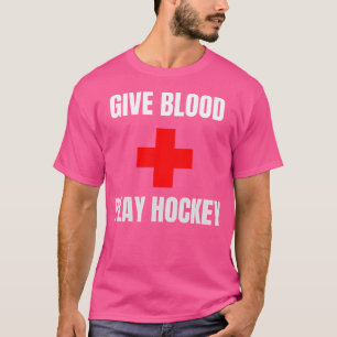Speel met bloedspellen Funny Hockey Player Skater T-shirt