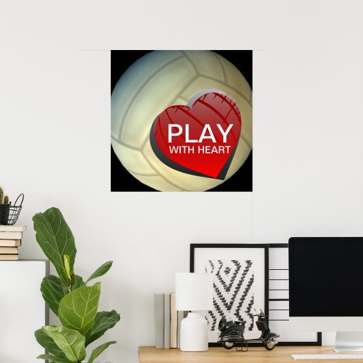 Speel met het Poster Volleyball  voor Heart Girls (Thuiskantoor)