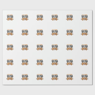 Speel Met Je Hond Grappige Vintage Gravure Ontwerp Cadeaupapier
