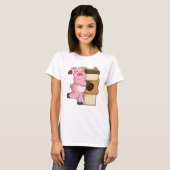 Speel met koffie t-shirt (Voorkant volledig)