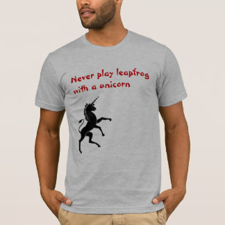 Speel nooit een leapfrog met een eenhoorn t-shirt