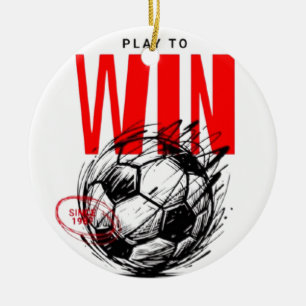 Speel om te Winnen Voetbal Kerst Ornament - Motiva