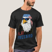 Speel op 4 juli vrijgevige vogelarend Mullet Ameri T-shirt (Voorkant)