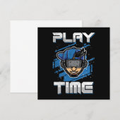 Speel tijd VR Virtual Reality Gamer Gaming Gift Kaart (Voorkant / Achterkant)